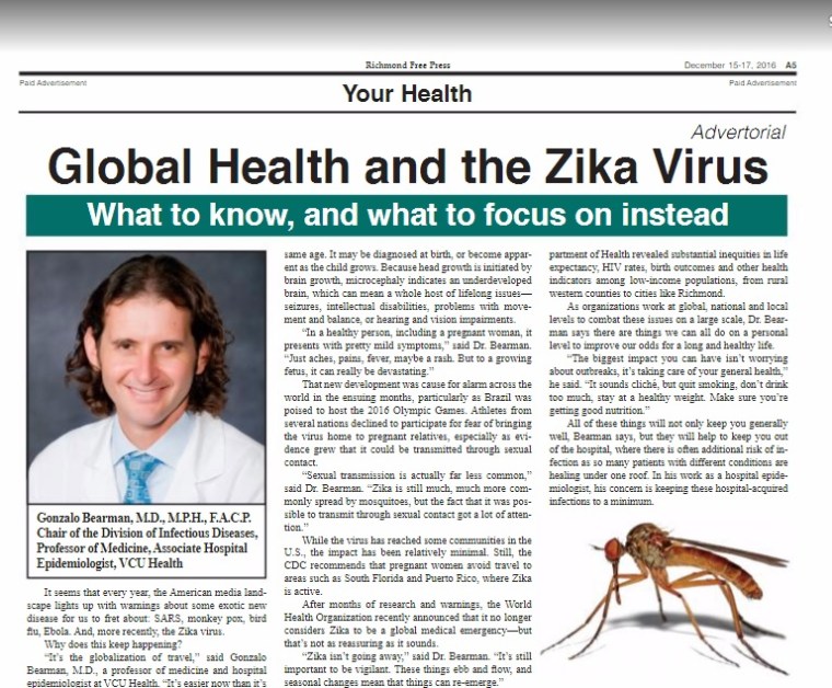 Zika advertorial